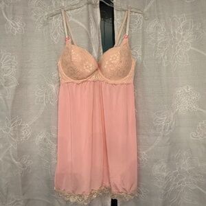 Blush and Cream Lace Nighty/Lingerie